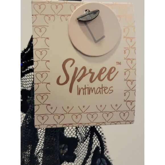 NWT Spree Intimates Black w/ Red Hearts Lingerie Set, M - Style #190 DOTHEART - Picture 5 of 6